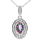 Mystic Fire Topaz Fashion Pendants 10KT White Gold