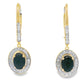 1.05ct Onyx Diamond Dangle Earrings 10KT Yellow Gold