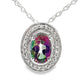 Mystic Fire Topaz Fashion Pendants 10KT White Gold