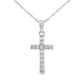 .11ct Diamond Cross Religious Pendant 14KT White Gold