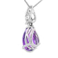 Amethyst Diamond Fashion Pendants 10KT White Gold