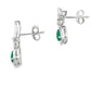 Chalcedony Diamond Dangle Earrings 10KT White Gold