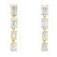 Lab Grown Diamond Dangle Earrings 14KT Yellow Gold