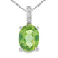 1.34ct Peridot Diamond Fashion Pendants 10KT White Gold