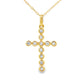 .09ct Diamond Cross Religious Pendant 14KT Yellow Gold