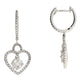 .50ct Diamond Dangle Earrings 14KT White Gold