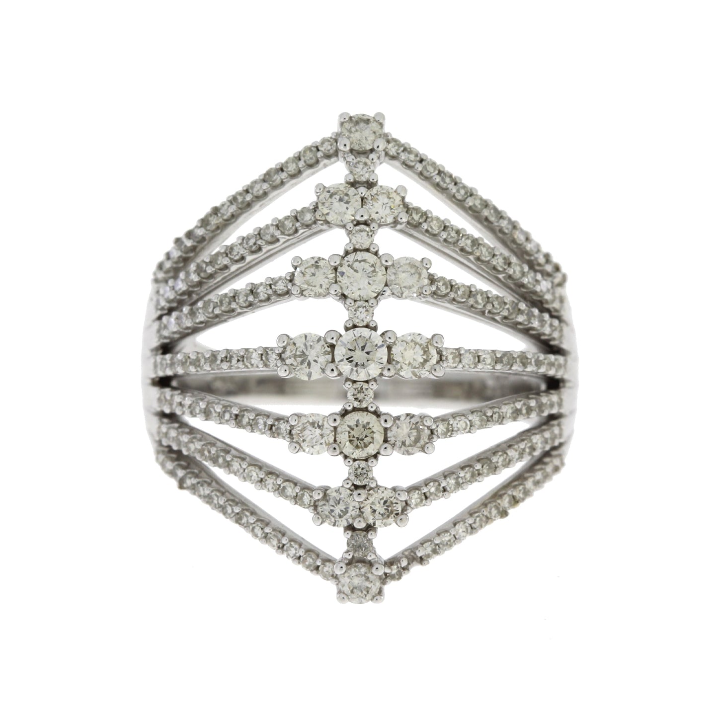 1.00ct डायमंड रिंग 14KT व्हाइट गोल्ड