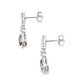 .84ct Quartz Diamond Dangle Earrings 10KT White Gold