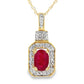 .66ct Ruby Diamond Fashion Pendants 10KT Yellow Gold