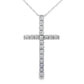 .50ct Diamond Cross Religious Pendant 14KT White Gold