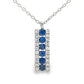 .30ct Sapphire Diamond Fashion Pendants 14KT White Gold