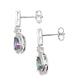 Mystic Fire Topaz Dangle Earrings 10KT White Gold