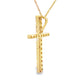 .24ct Diamond Cross Religious Pendant 14KT Yellow Gold