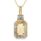 .06ct Opal Diamond Fashion Pendants 10KT Yellow Gold