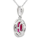 .70ct Ruby Diamond Fashion Pendants 10KT White Gold