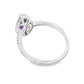 .98ct Amethyst Diamond Ring 14KT White Gold