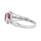 1.35ct Ruby Diamond Ring 14KT White Gold