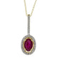 .43ct Ruby Diamond Fashion Pendants 14KT Yellow Gold