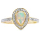 .30ct Opal Diamond Ring 10KT Yellow Gold