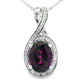 1.61ct Garnet Diamond Fashion Pendants 14KT White Gold