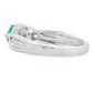 .58ct Emerald Zircon Ring Sterling Silver