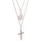 .20ct Diamond Cross Religious Pendant Sterling Silver