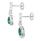Chalcedony Diamond Dangle Earrings 10KT White Gold