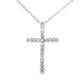 .10ct Diamond Cross Religious Pendant 14KT White Gold
