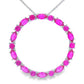 Created Ruby Circle of Love Pendant Sterling Silver
