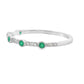 Emerald Diamond stackable band set 14KT White Gold