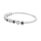 Sapphire Diamond stackable band set 14KT White Gold