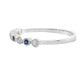 Sapphire Diamond stackable band set 14KT White Gold