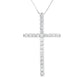 .38ct Diamond Cross Religious Pendant 14KT White Gold