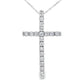 .33ct Diamond Cross Religious Pendant 14KT White Gold