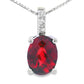 1.34ct Garnet Diamond Fashion Pendants 10KT White Gold
