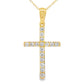 .45ct Diamond Cross Religious Pendant 14KT Yellow Gold