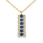 Sapphire Diamond Fashion Pendants 14KT Yellow Gold