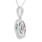 .58ct Garnet Diamond Fashion Pendants 10KT White Gold