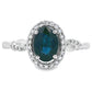 1.07ct Sapphire Diamond Ring 10KT White Gold