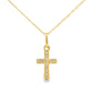 .05ct Diamond Cross Religious Pendant 14KT Yellow Gold