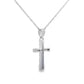 .11ct Diamond Cross Religious Pendant 14KT White Gold