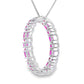 Created Ruby Circle of Love Pendant Sterling Silver