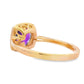 1.34ct Amethyst Diamond Ring 10KT Yellow Gold