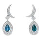 .59ct London Blue Topaz Dangle Earrings 10KT White Gold