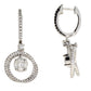 1.00ct Diamond Dangle Earrings 14KT White Gold
