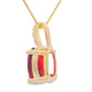 1.34ct Garnet Diamond Fashion Pendants 10KT Yellow Gold