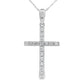 .45ct Diamond Cross Religious Pendant 14KT White Gold