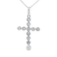 .31ct Diamond Cross Religious Pendant 14KT White Gold