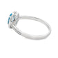 .59ct Blue Topaz Diamond Ring 10KT White Gold