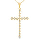 .17ct Diamond Cross Religious Pendant 14KT Yellow Gold